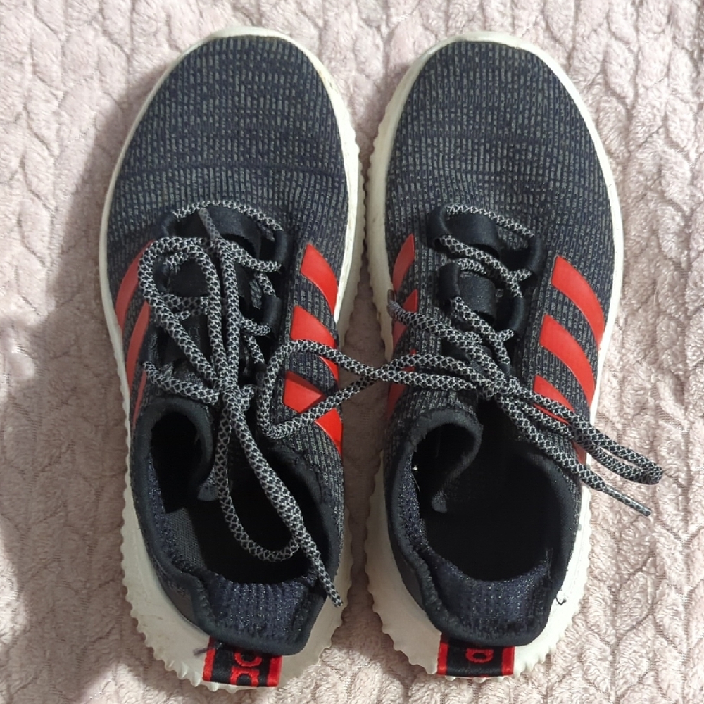 Adidas Black and Red Sneakers Lightweight Breathable Design